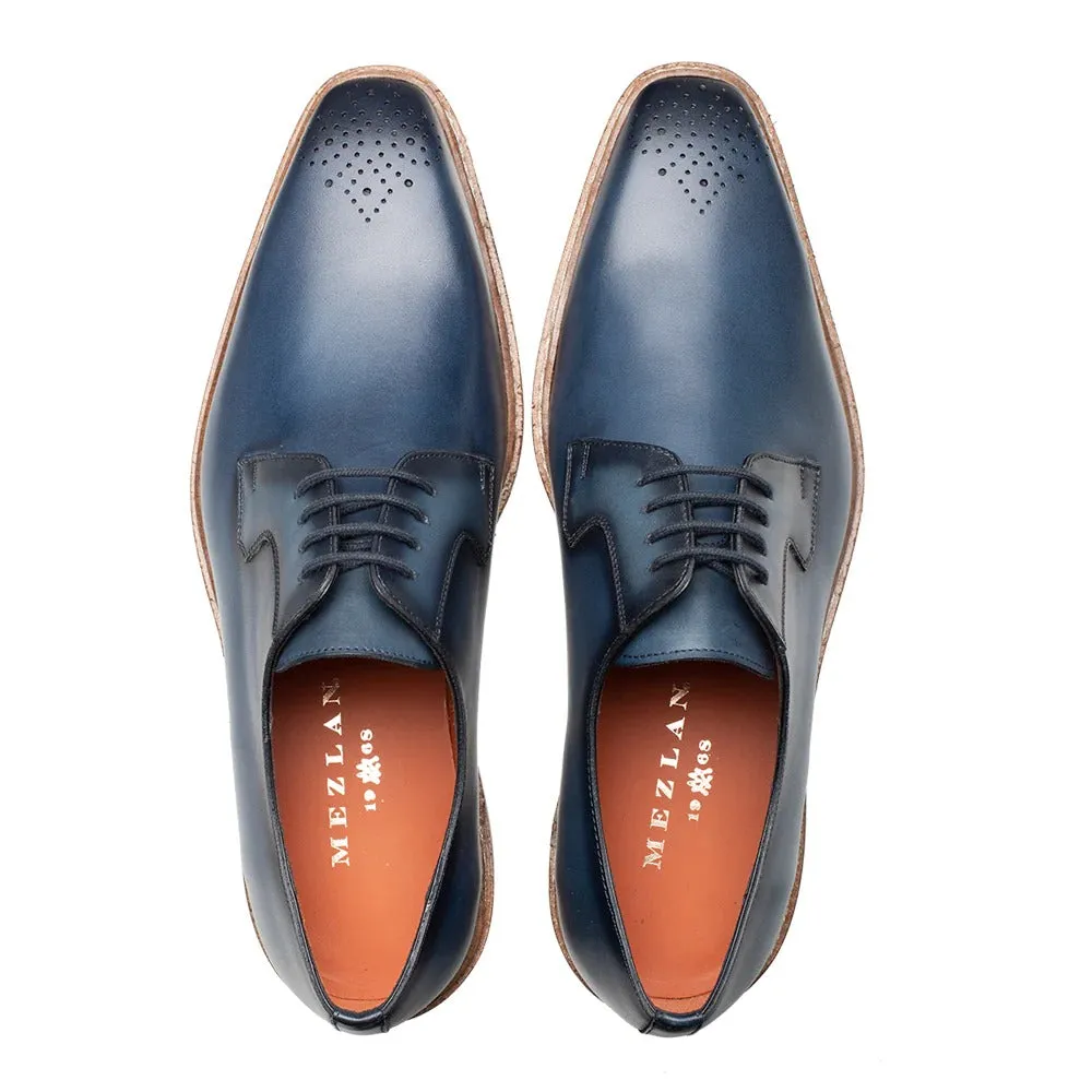 Mezlan R20615 Men's Shoes Blue Calf-Skin Leather Lightweight Derby Oxfords (MZ3597)