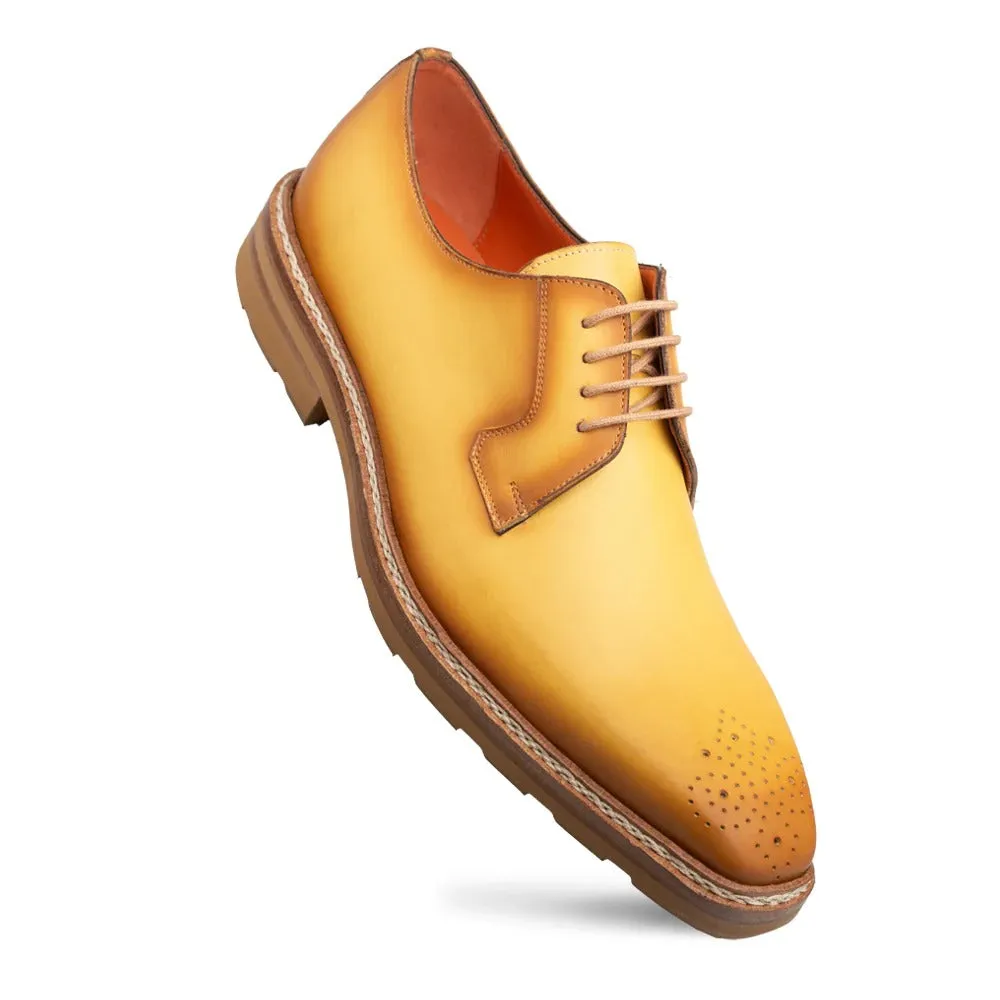 Mezlan R20615 Men's Shoes Yellow Calf-Skin Leather Lightweight Derby Oxfords (MZ3596)