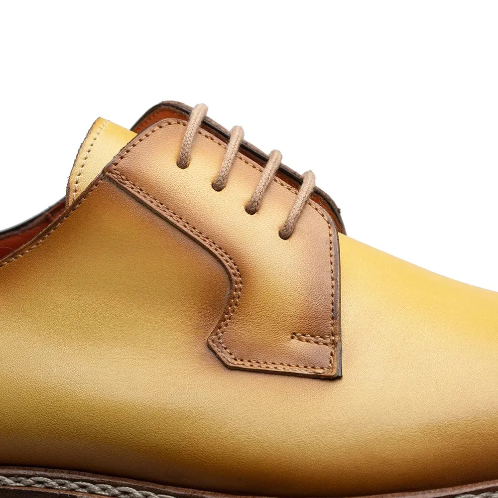 Mezlan R20615 Men's Shoes Yellow Calf-Skin Leather Lightweight Derby Oxfords (MZ3596)