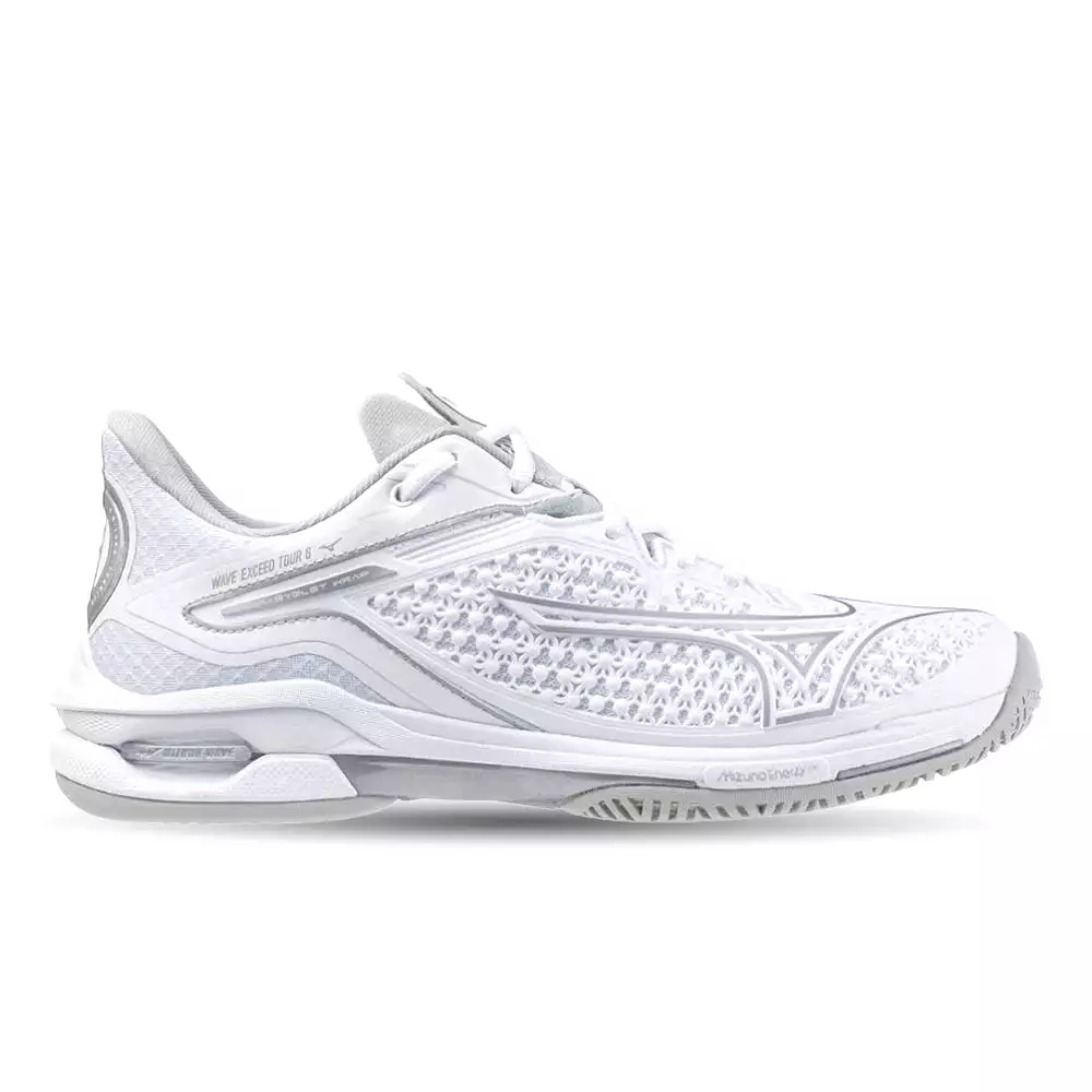 Mizuno Women's Wave Exceed Tour 6 AC - White/Silver