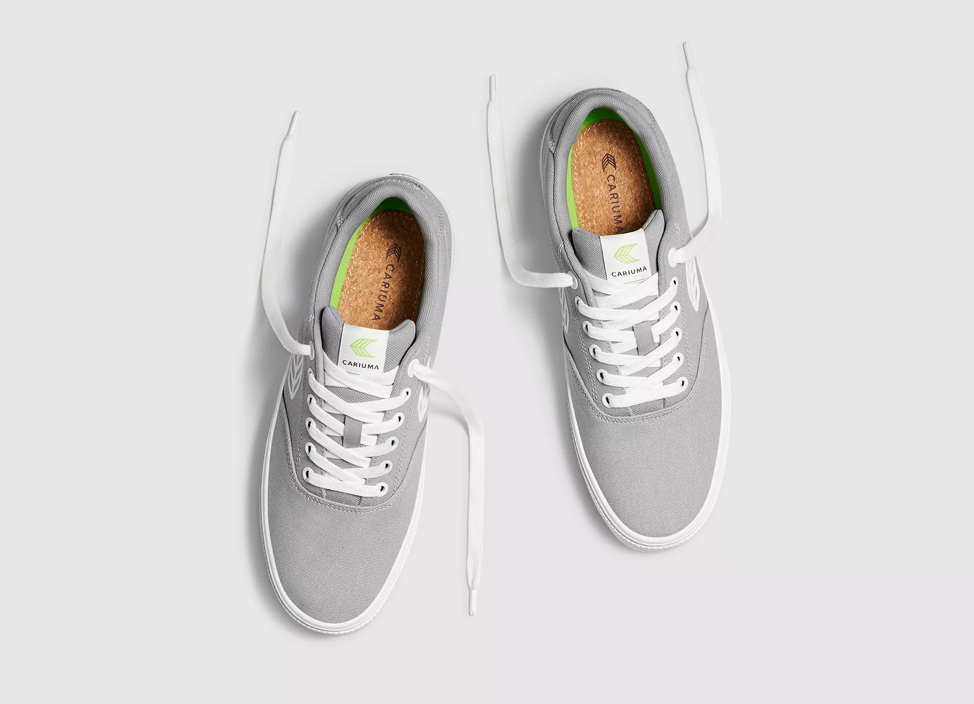 NAIOCA Canvas Light Grey Canvas Off-White Logo Sneaker Men