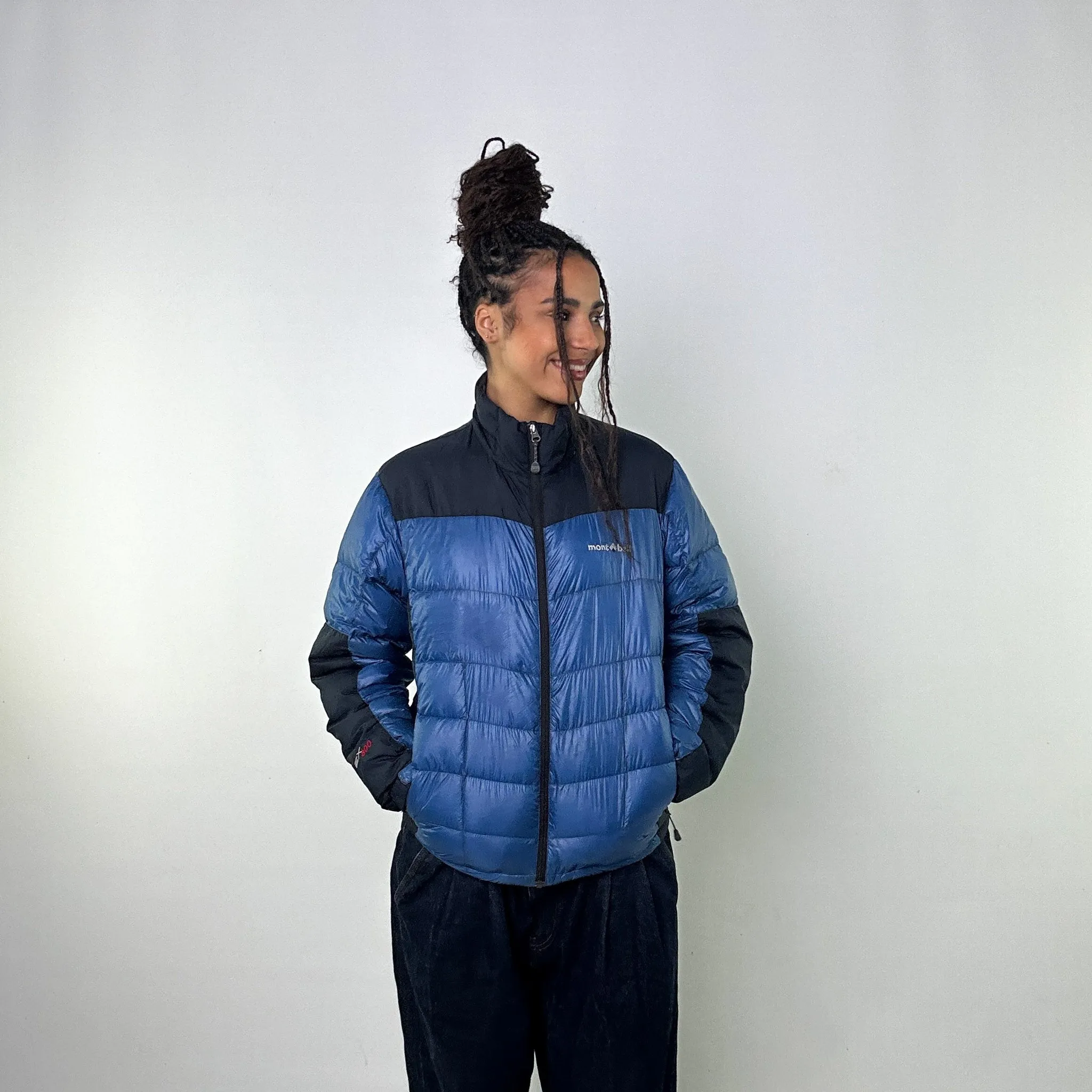 Navy Blue y2ks Mont Bell EX 800 Puffer Jacket Coat (S)