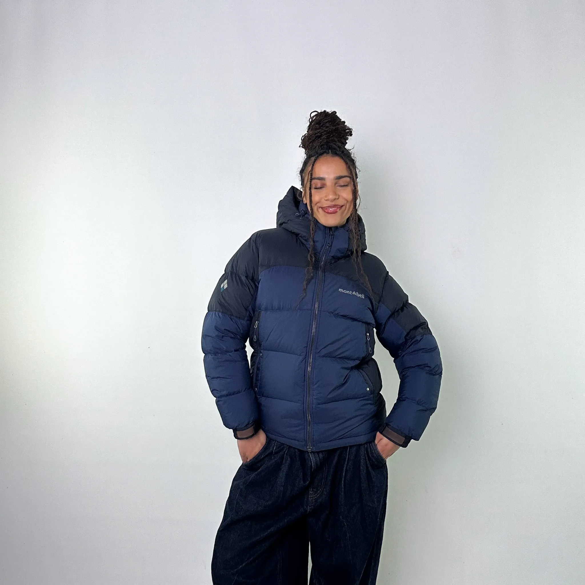 Navy Blue y2ks Mont Bell Puffer Jacket Coat (M)