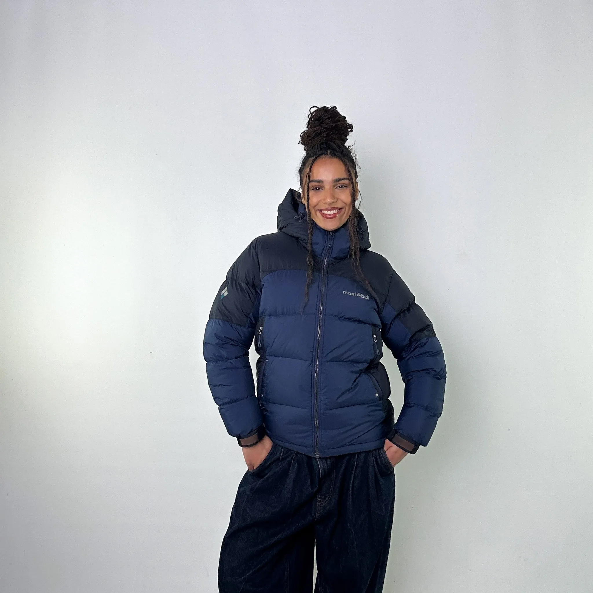 Navy Blue y2ks Mont Bell Puffer Jacket Coat (M)