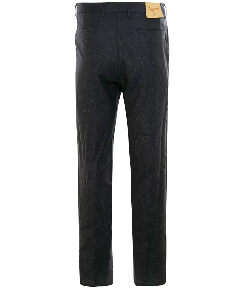 Navy Salt and  Pepper Wool Trouser