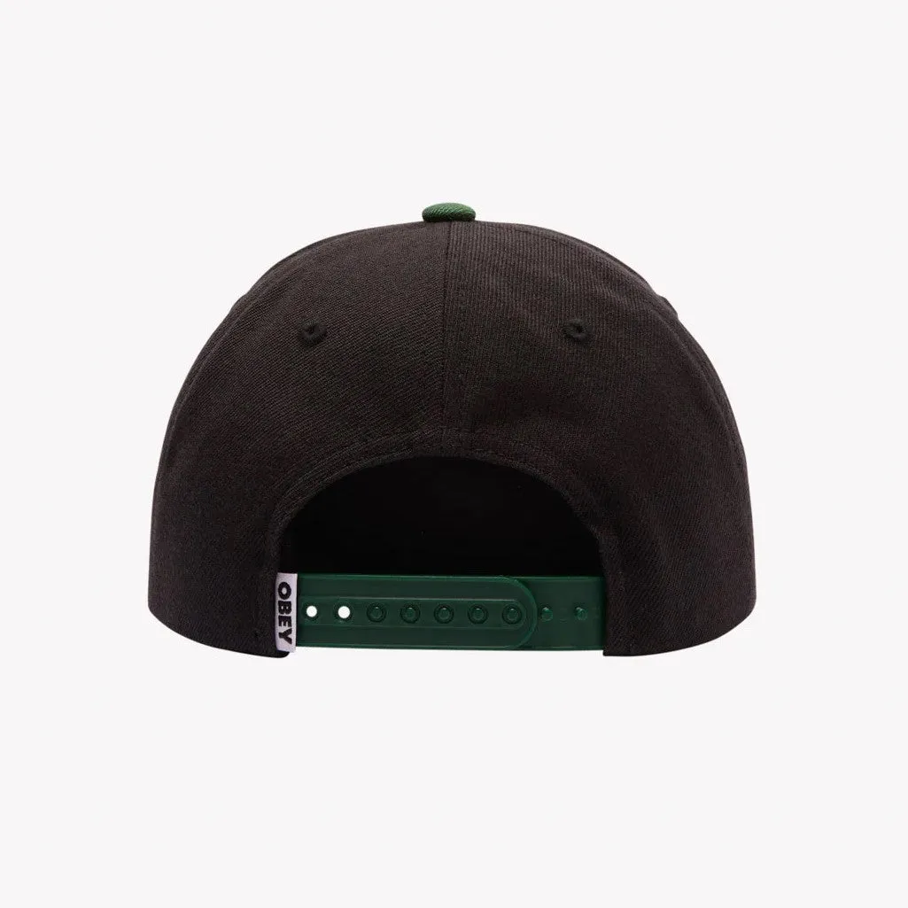 OBEY II Tone Lowercase 6 Panel - Black/Green