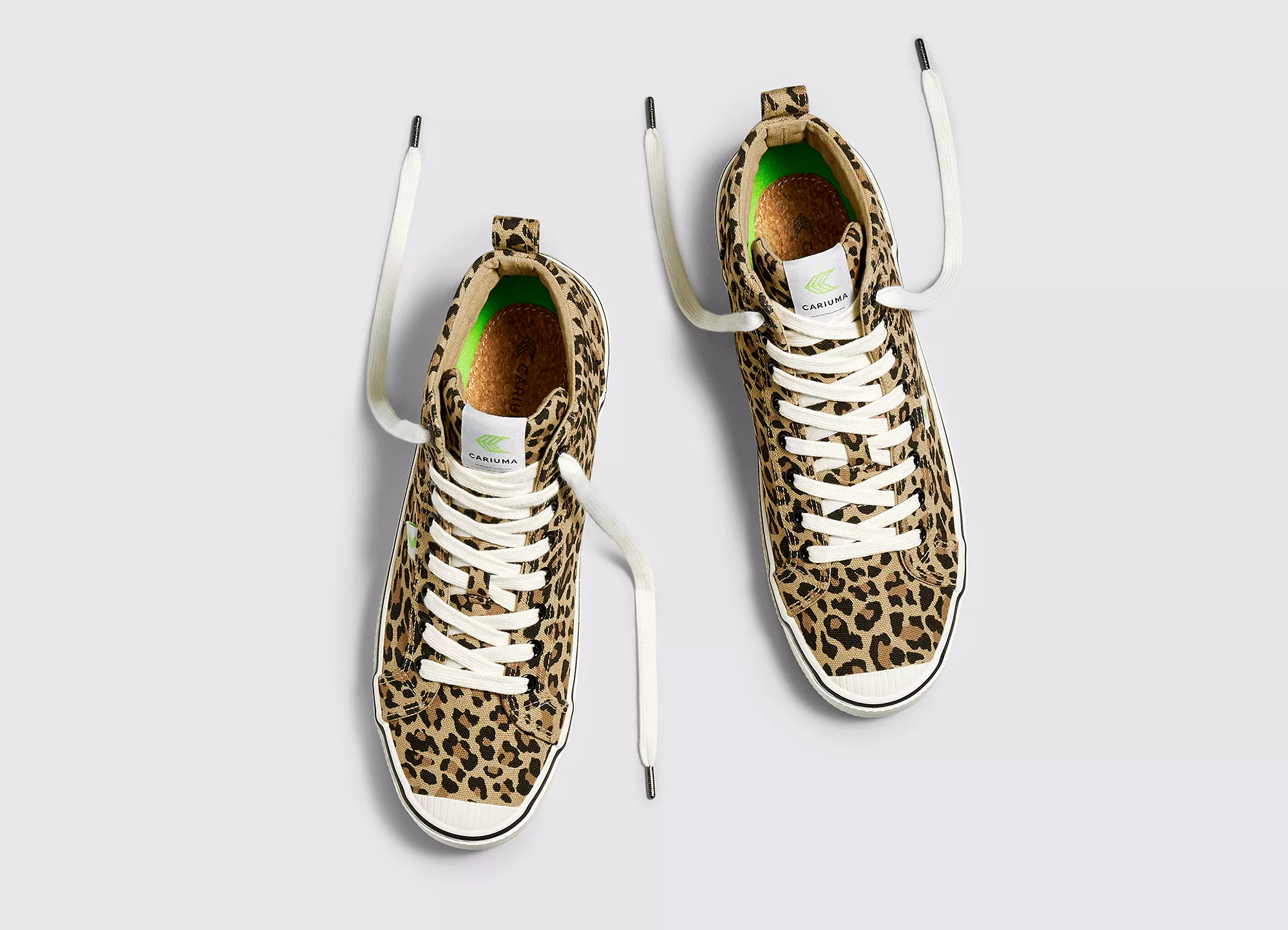 OCA High Stripe Leopard Print Canvas Sneaker Men