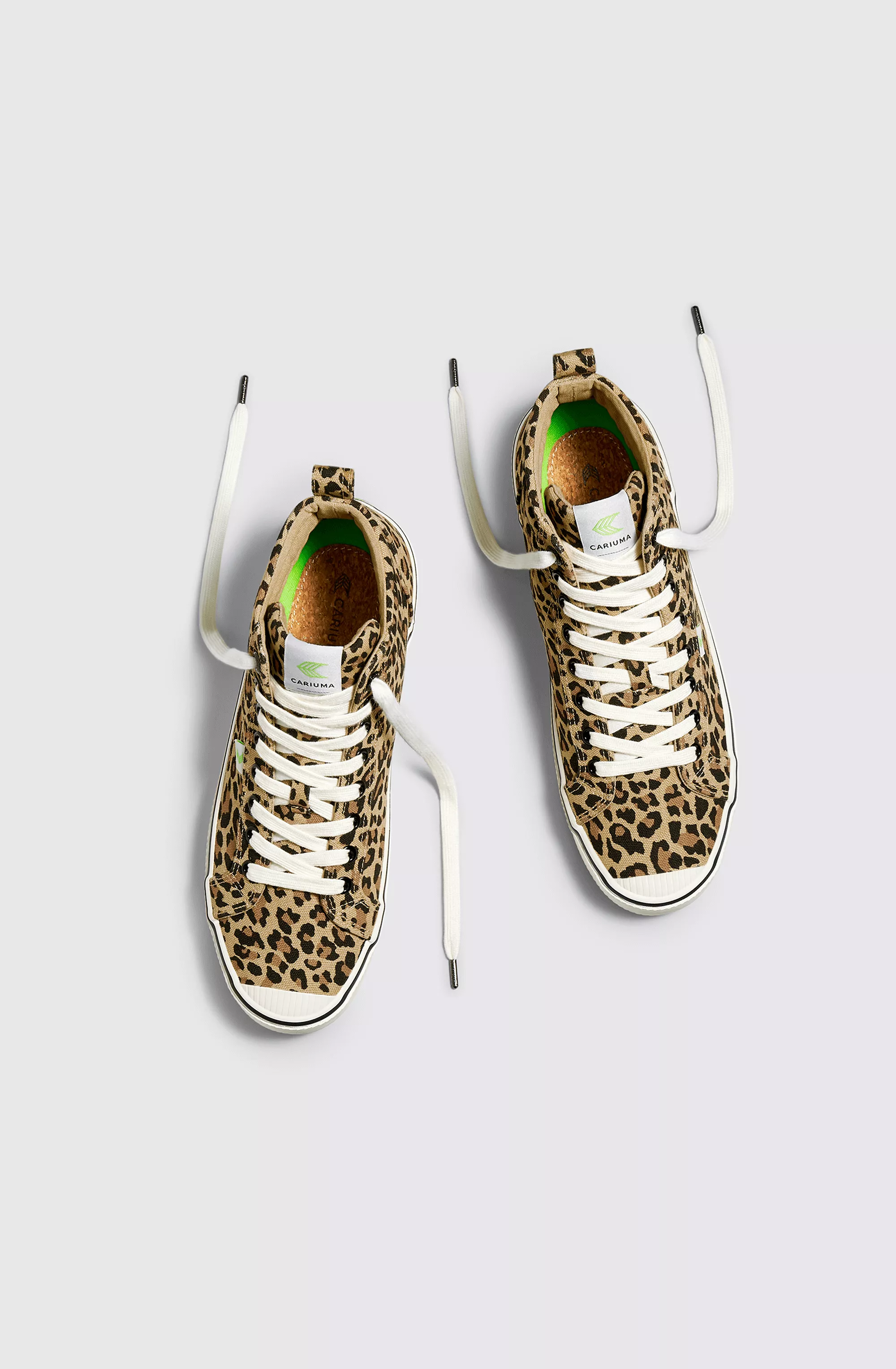 OCA High Stripe Leopard Print Canvas Sneaker Women