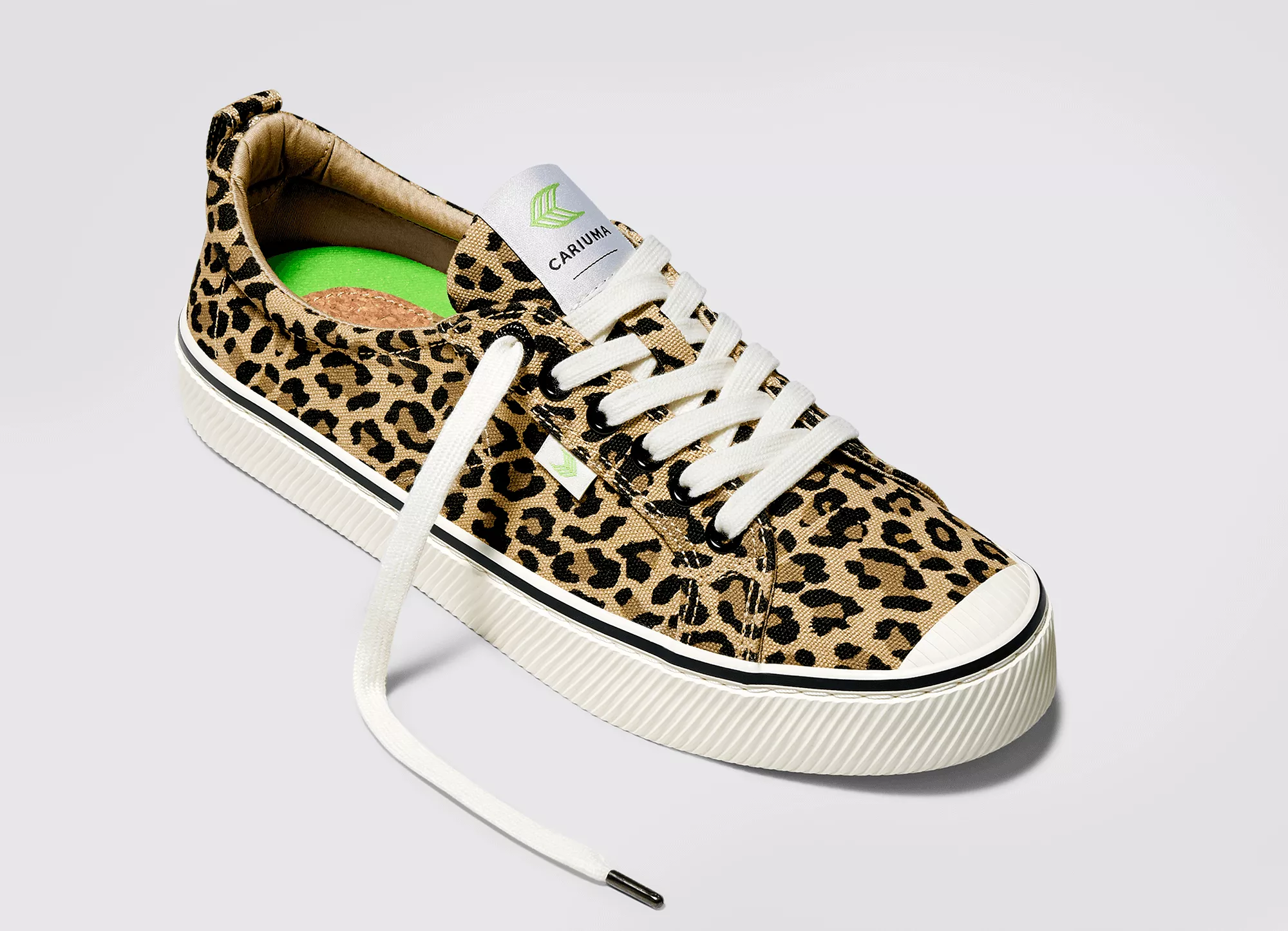 OCA Low Stripe Leopard Print Canvas Sneaker Men