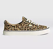 OCA Low Stripe Leopard Print Canvas Sneaker Women