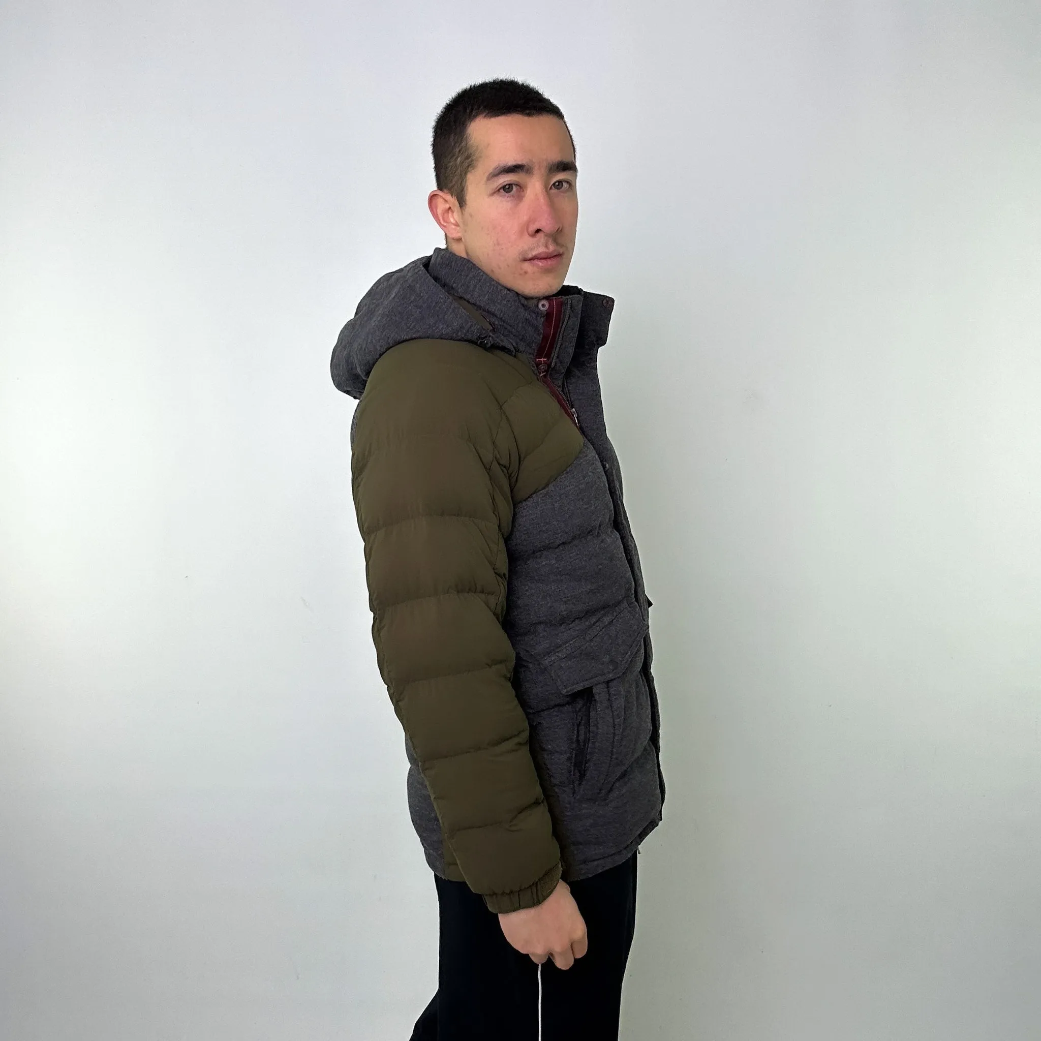 Olive Green 90s Mont Bell Puffer Jacket Coat (L)