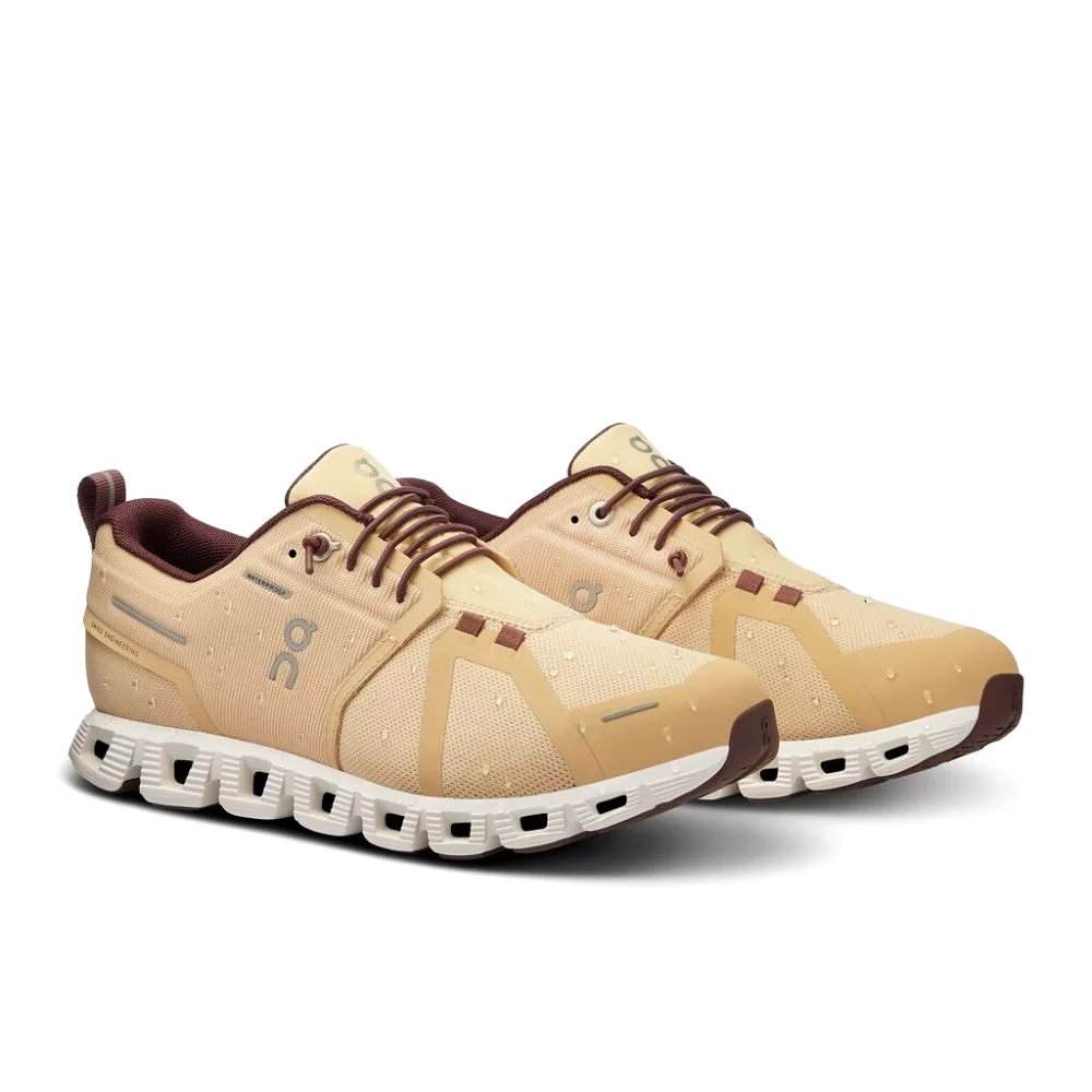 On Women's Cloud 5 Waterproof - Savannah/Ivory