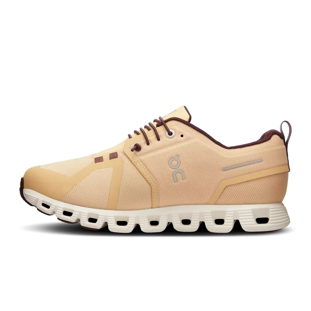 On Women's Cloud 5 Waterproof - Savannah/Ivory