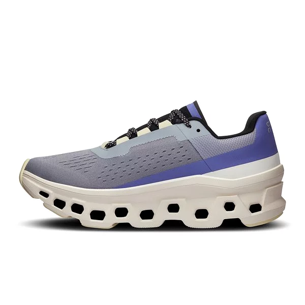 On Women's Cloudmonster Running Shoes - Mist/Blueberry