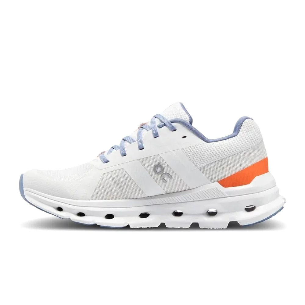 On Women's Cloudrunner Wide - Undyed-White/Flame