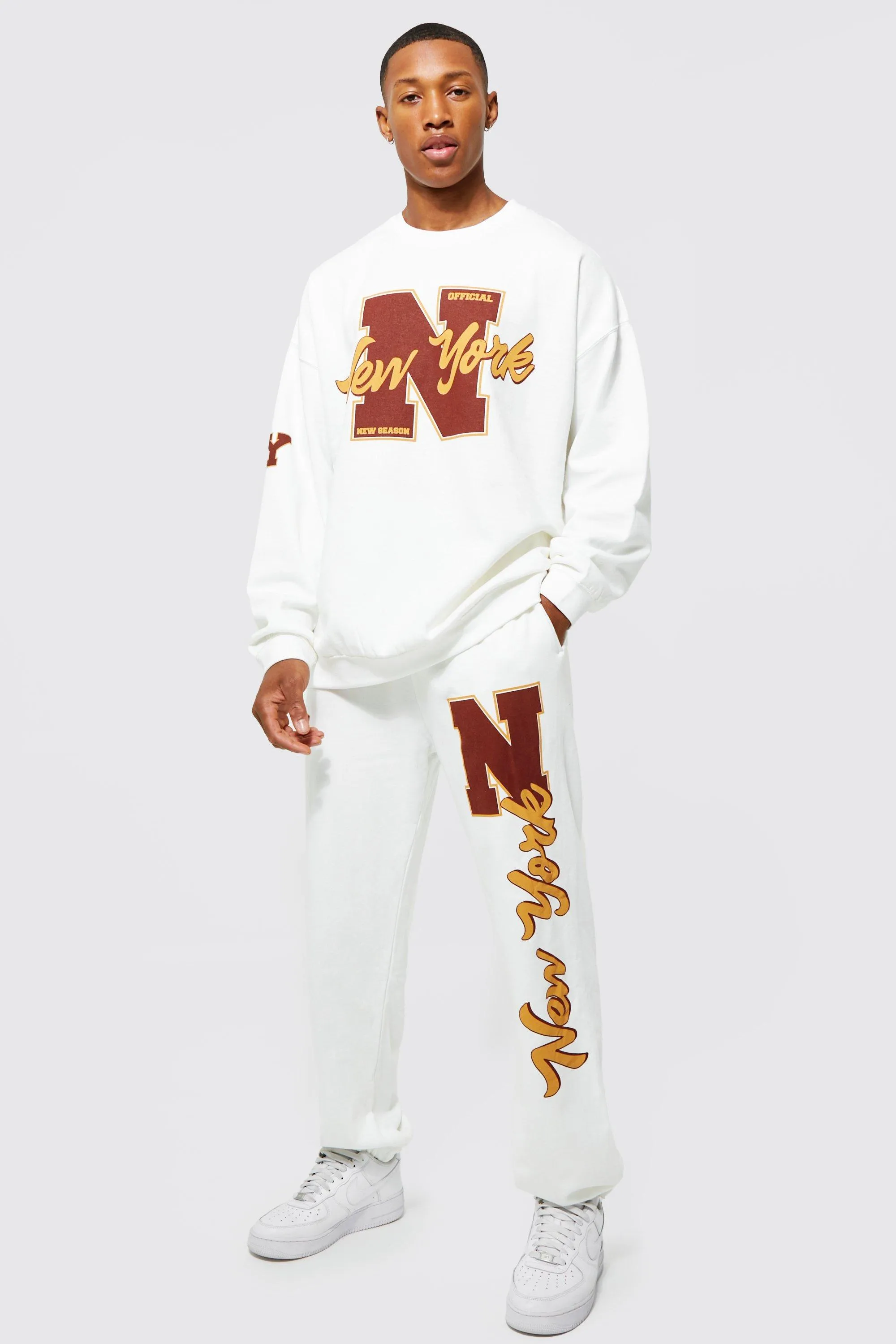 Oversized New York Varsity Sweater Tracksuit