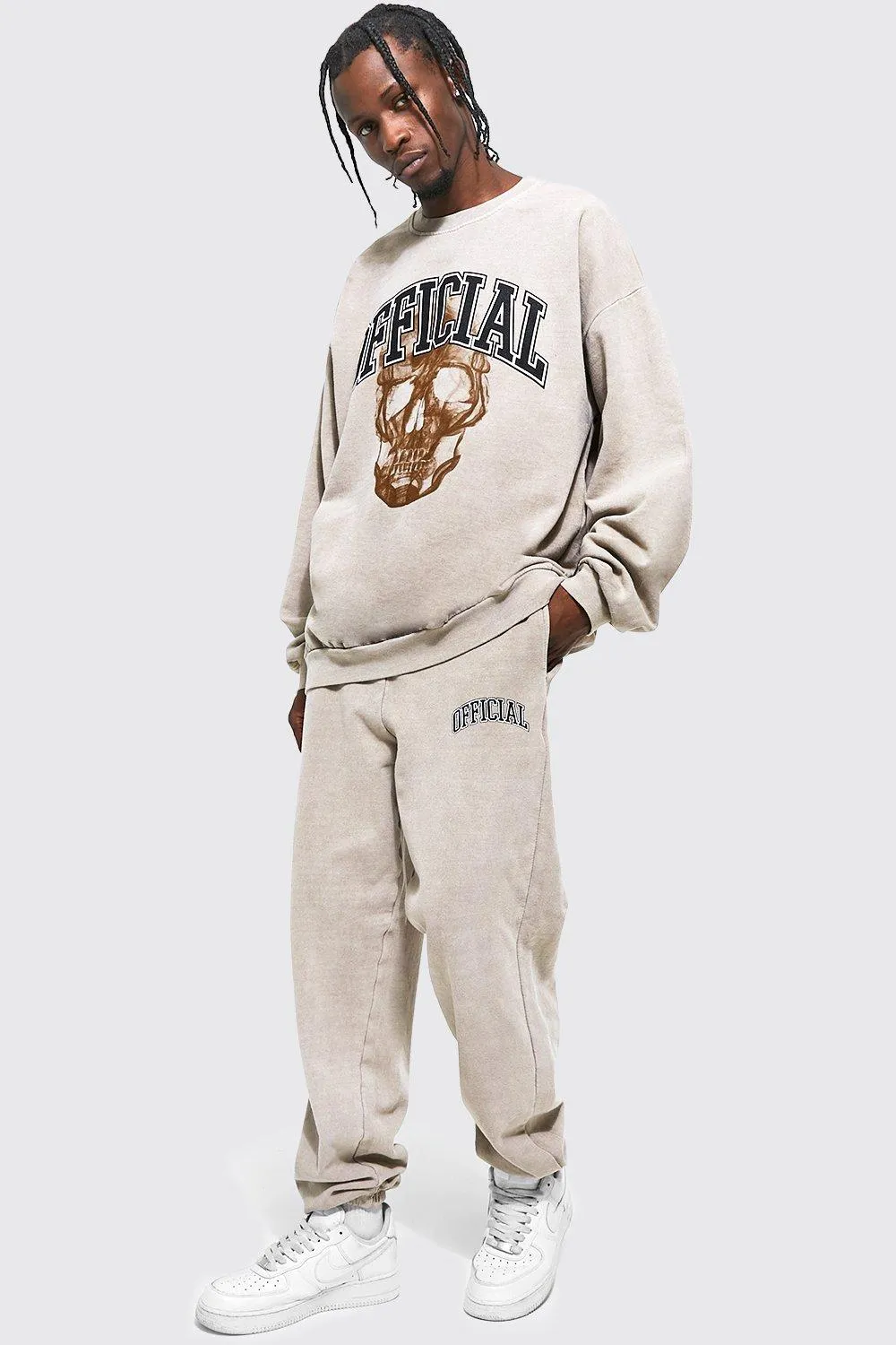 Oversized Official Skull Sweater Tracksuit