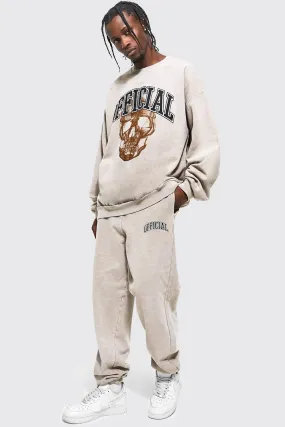 Oversized Official Skull Sweater Tracksuit