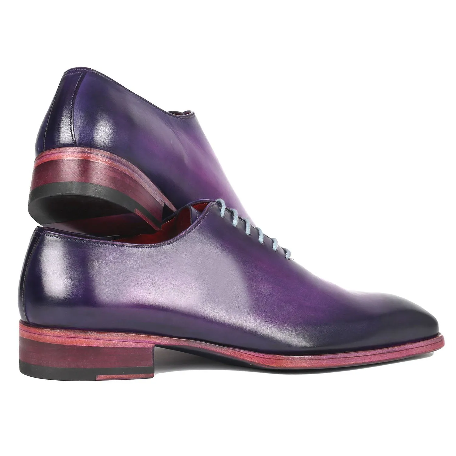 Paul Parkman 044PRP Men's Shoes Purple Calf-Skin Leather Wholecut Oxfords (PM6309)