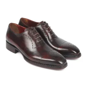 Paul Parkman 56BRD83 Men's Shoes Dark Bordeaux Calf-Skin Leather Gooyear Welted Oxfords (PM6272)