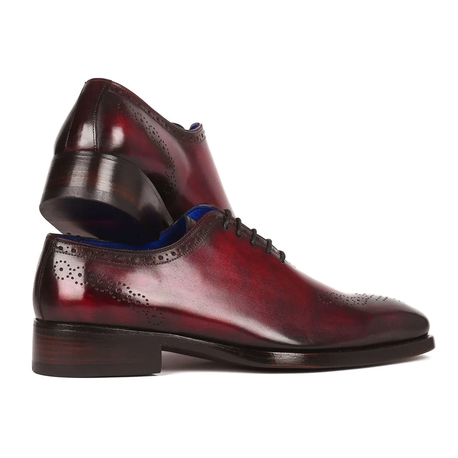 Paul Parkman 7614-BRD Men's Shoes Bordeaux Calf-Skin Leather Goodyear Welted Dress Oxfords (PM6328)