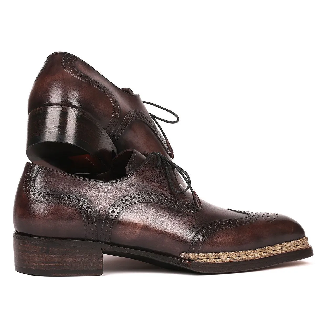 Paul Parkman Men's Shoes Bronze Calf-Skin Leather Norwegian Welted Derby Oxfords 8506-BRZ (PM6214)