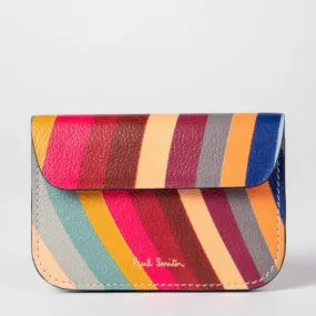 Paul Smith - Women's Swirl Print Purse Flap cc Pouch in Multicolours