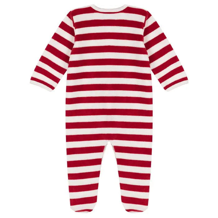 Petit Bateau Baby Charly Pyjamas Stop Red Stripes