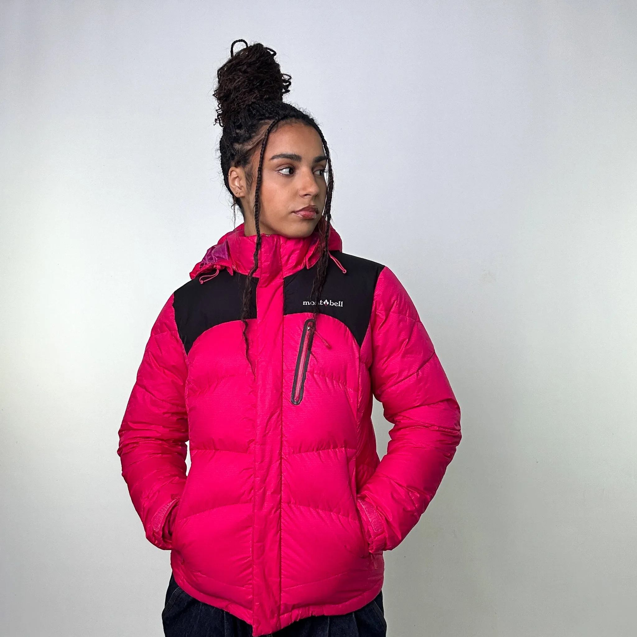 Pink y2ks Mont Bell Puffer Jacket Coat (M)