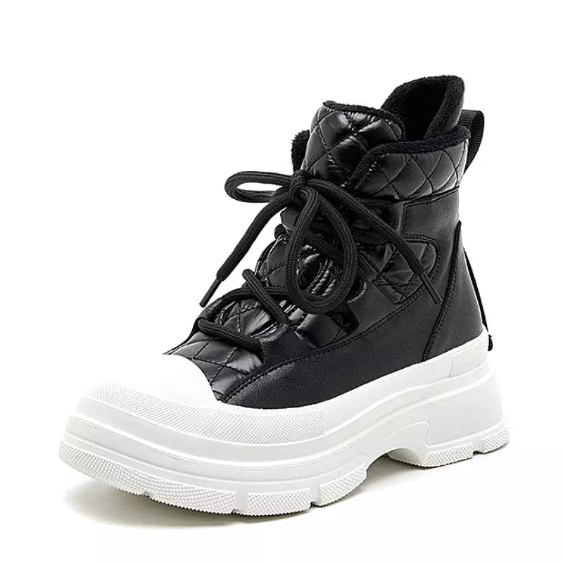 Platform Ankle Sneaker Boots