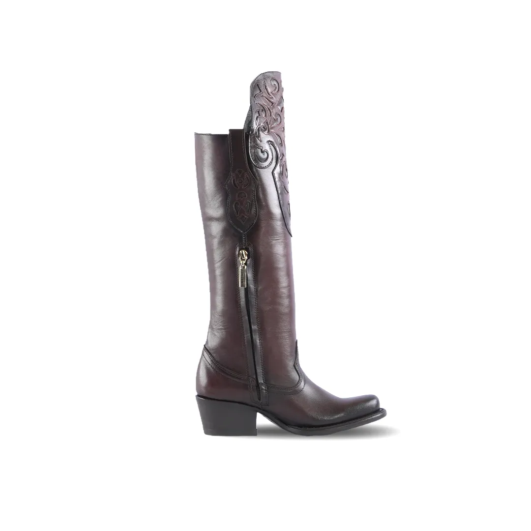 Platino Texas Country Womens Boot Peli Choco Brosh California