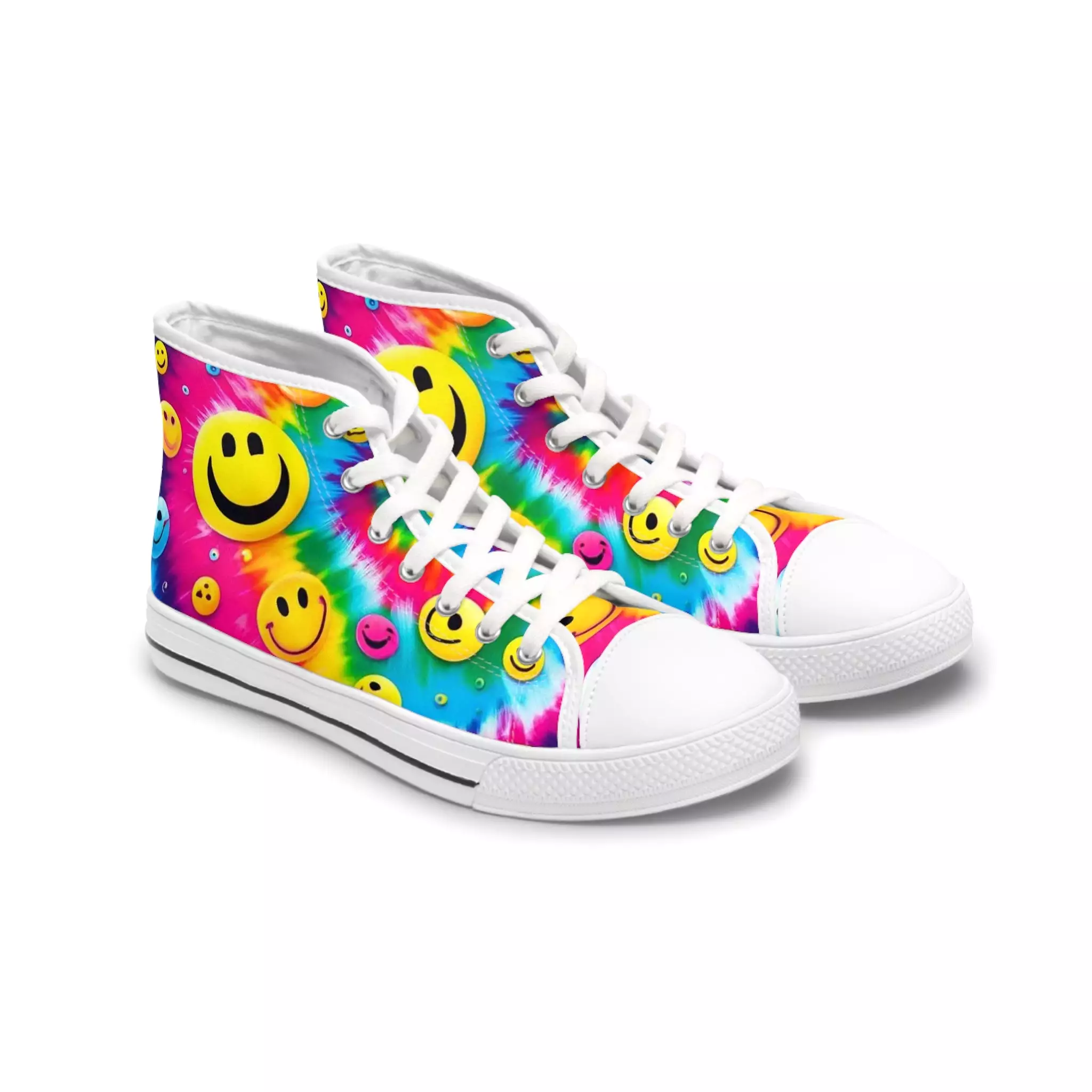 PLUR Smiles Women's High Top Sneakers