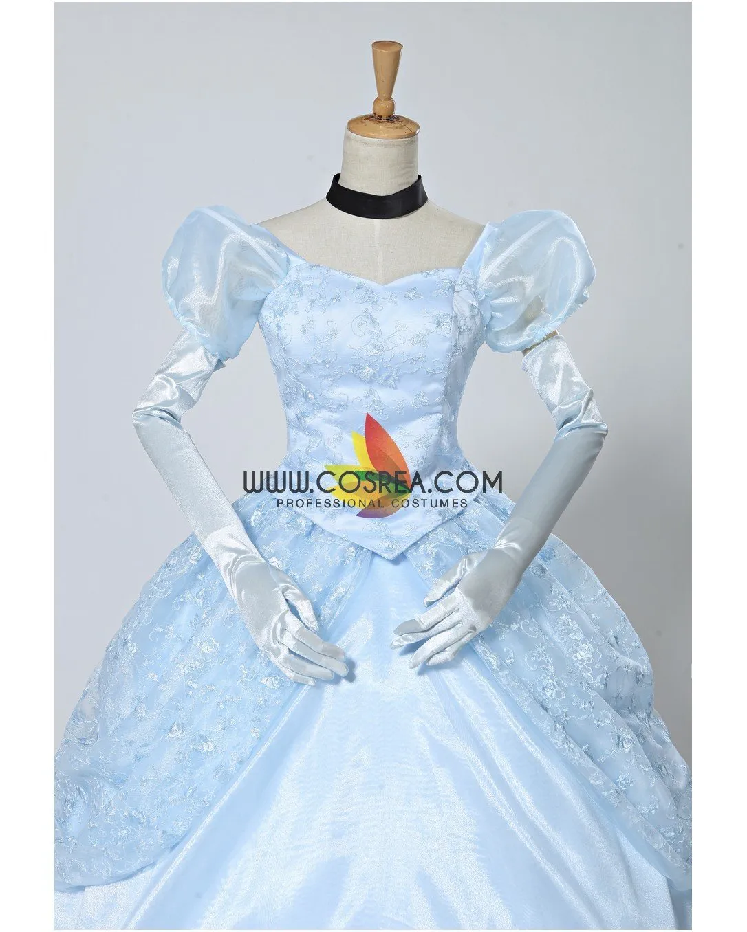 Princess Cinderella Classic Ballgown In Floral Overlayer Cosplay Costume