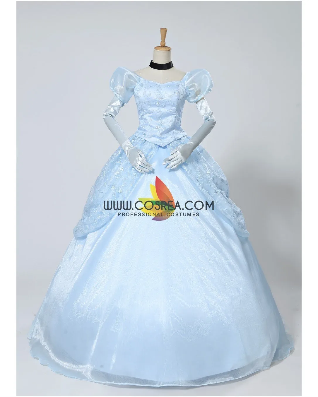 Princess Cinderella Classic Ballgown In Floral Overlayer Cosplay Costume