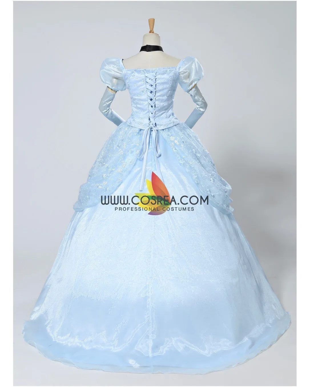 Princess Cinderella Classic Ballgown In Floral Overlayer Cosplay Costume