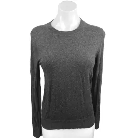 Quince Black Cashmere Crew Long Sleeve Stretch Pullover T-Shirt Sweater Top Sz S