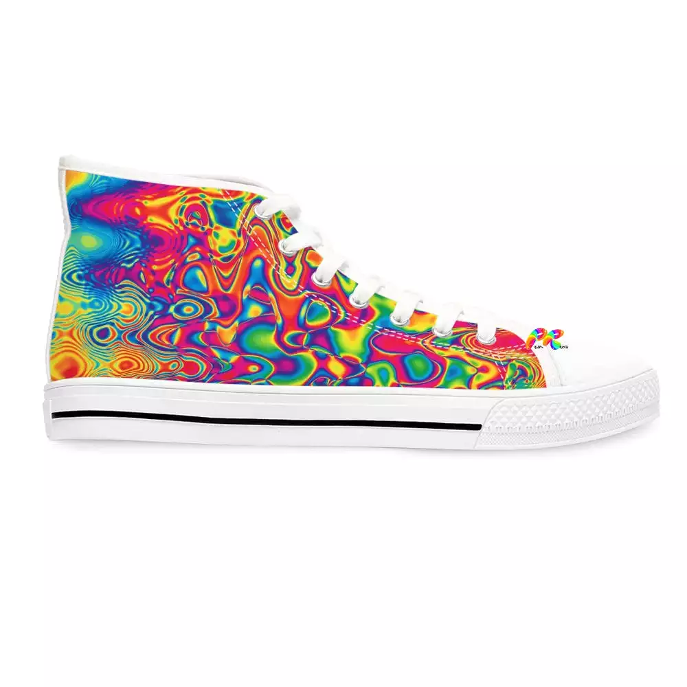 Radiant Hue Women's High Top Canvas Rave Sneakers