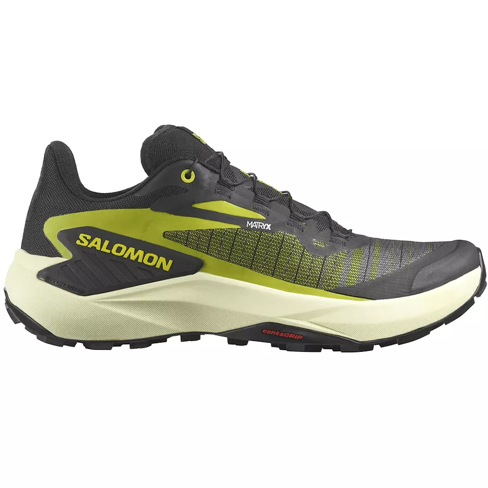 Salomon Genesis Men's Running Shoes SS24 Black/Sulphur Spring/Transparent Yellow