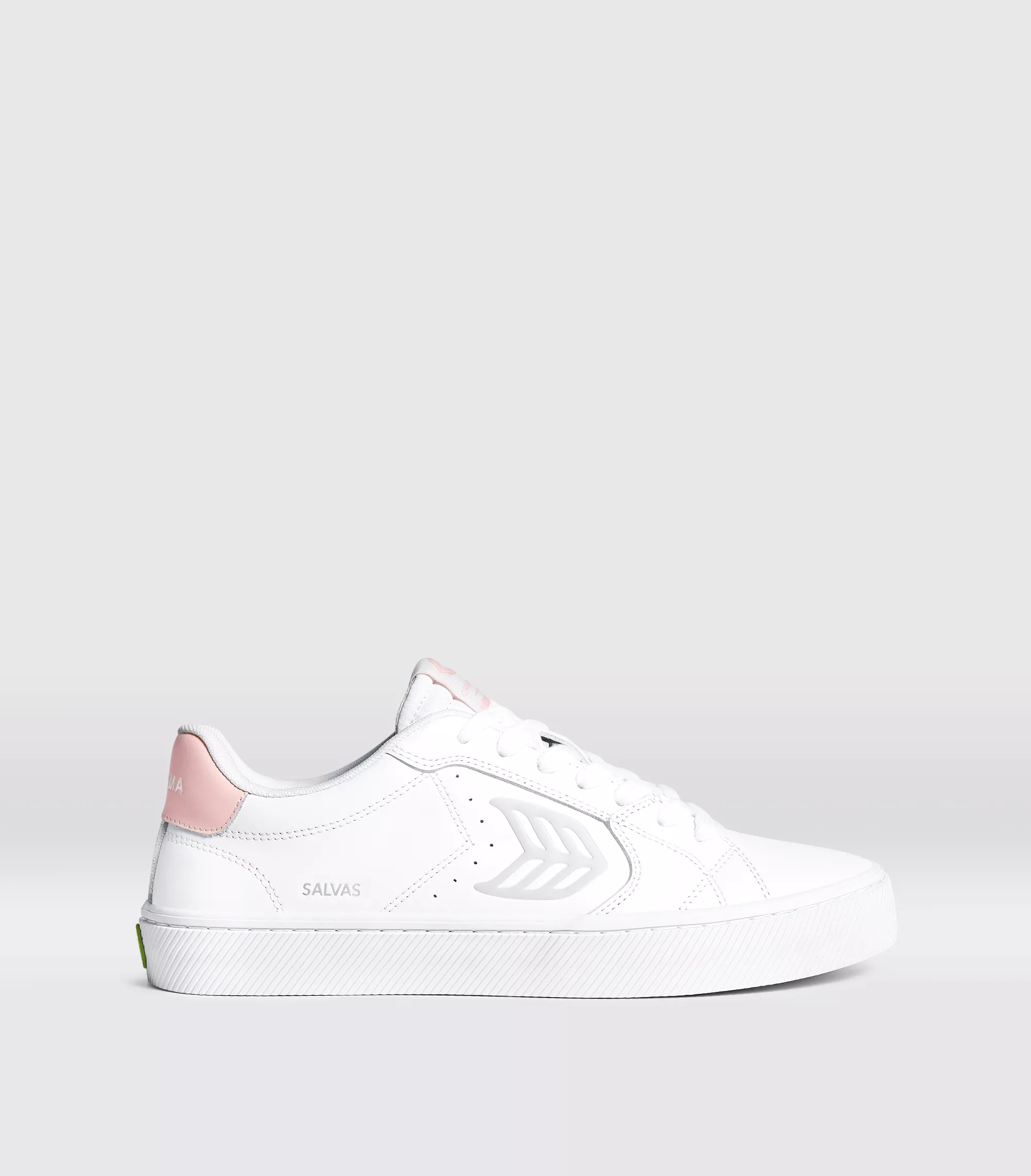 SALVAS White Leather Ice Logo Rose Sneaker Men