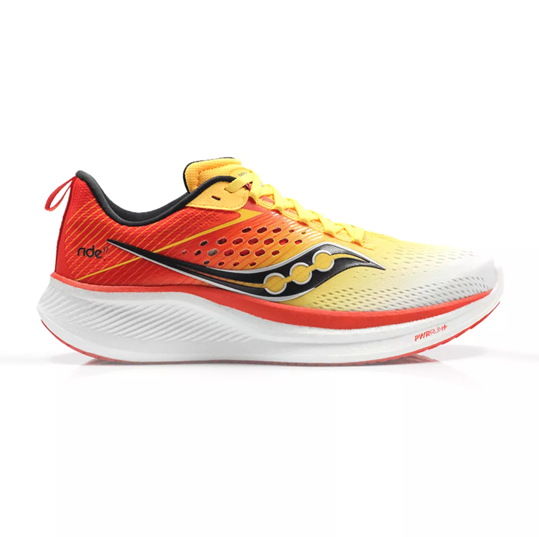 Saucony Ride 17 Men's Running Shoes SS24 White/Gold