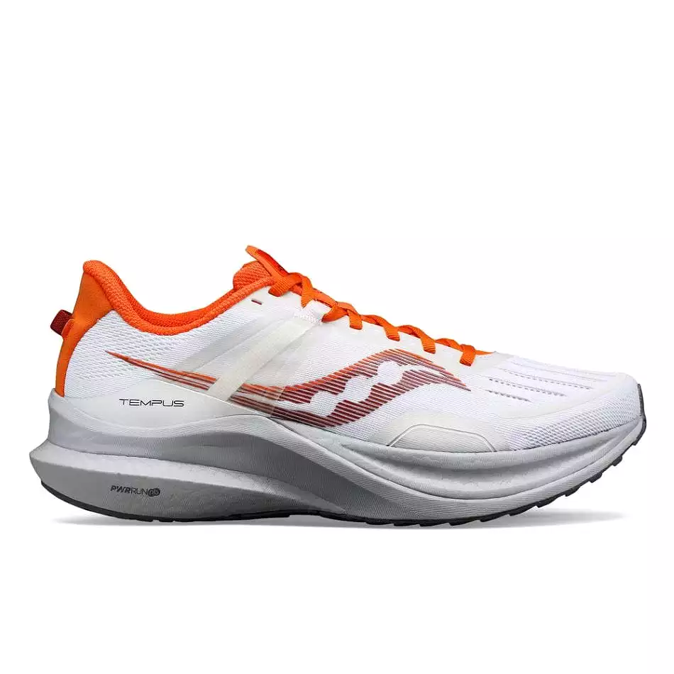 Saucony Tempus Men's Running Shoes White/Pepper AW23