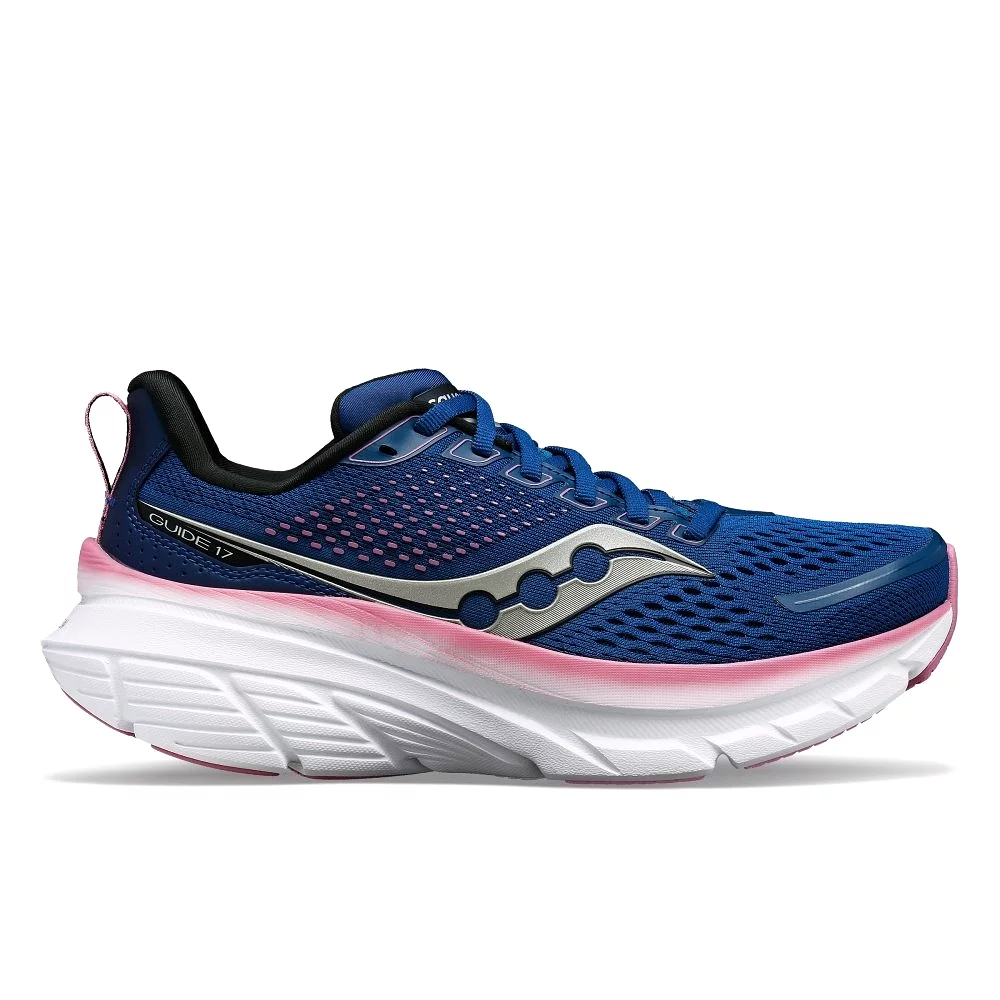 Saucony Women's Guide 17 - Navy/Orchid (Wide Width)