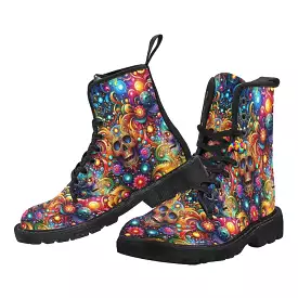 Skull Light Fantasia Rave Canvas Boots