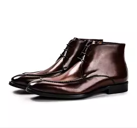 Stitched Leather Chelsea Boots For Men