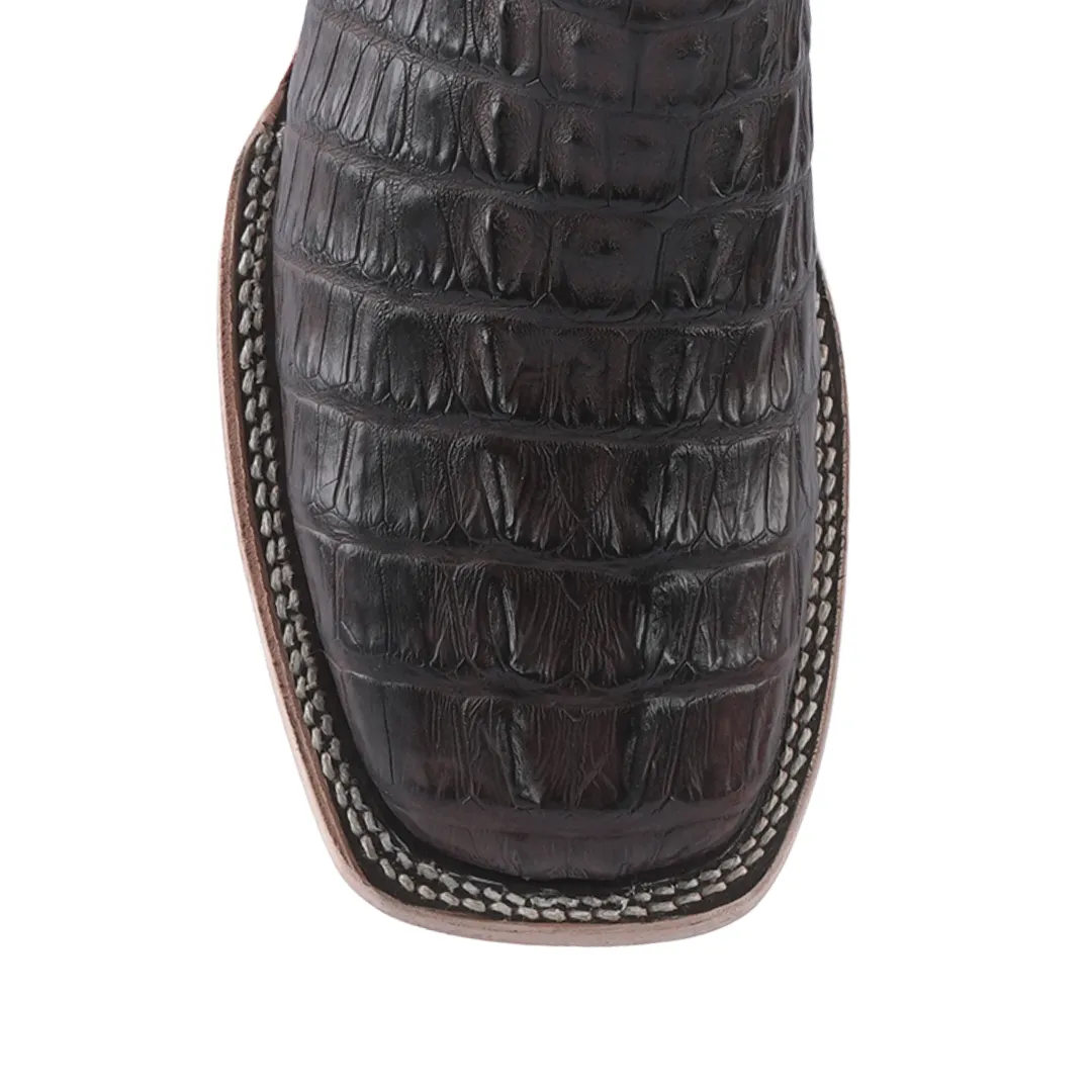 Texas Country Exotic Boot Cola Belly Caiman Tabaco Square Toe LM10