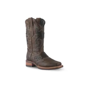 Texas Country Western Boot Azkar Tan Senne Camel Rodeo Toe E645