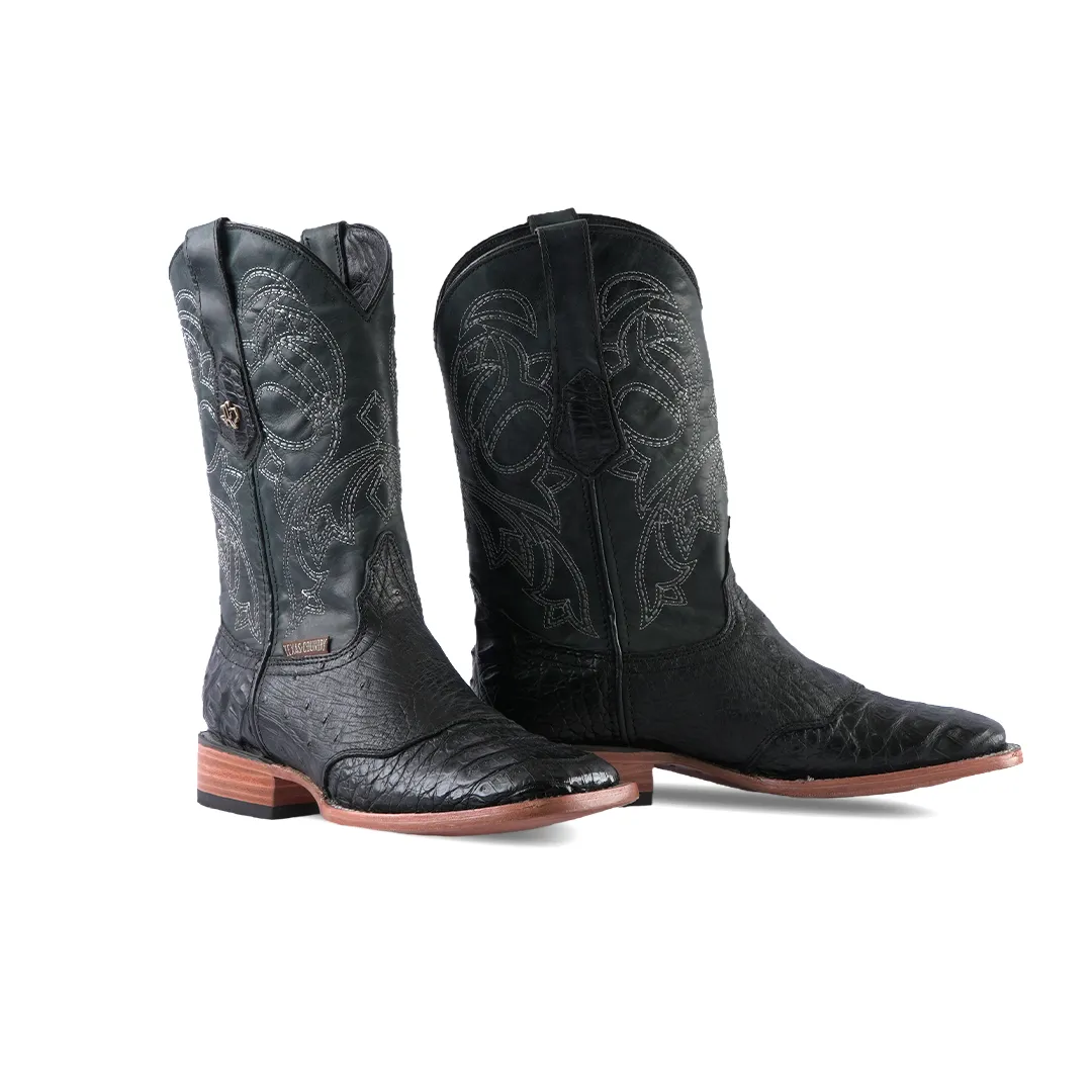 Texas Country Western Boot Nuca Ext Black Square Toe E05