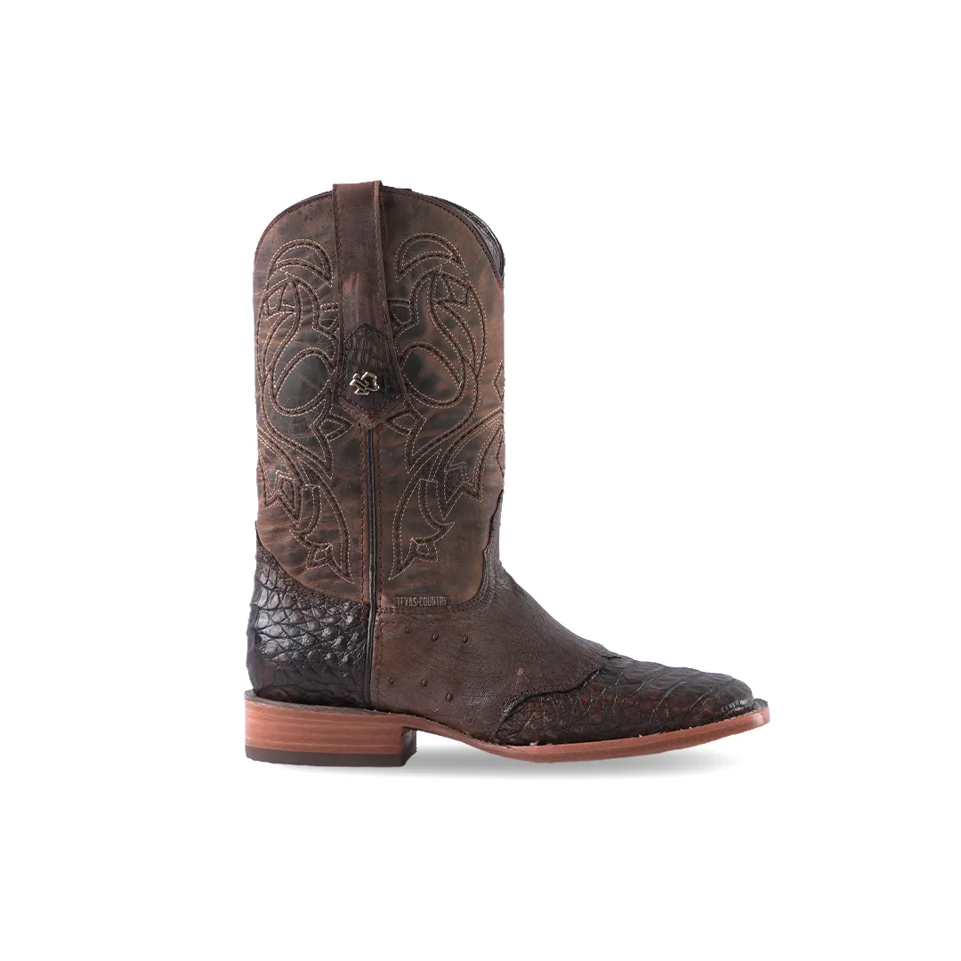 Texas Country Western Boot Nuca Ext Choco Square Toe E05