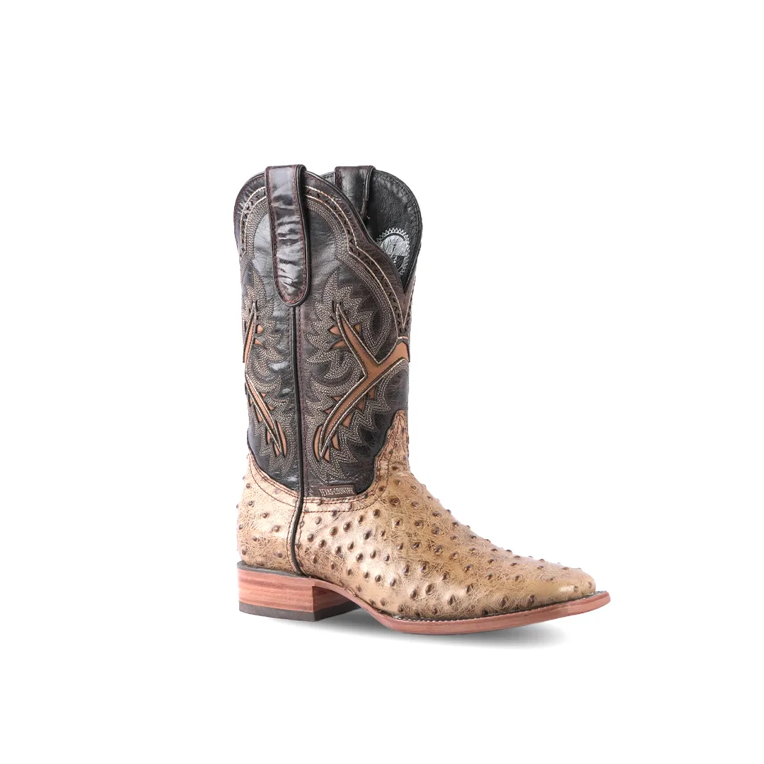 Texas Country Western Boot Ostrich Ranch Orix E424