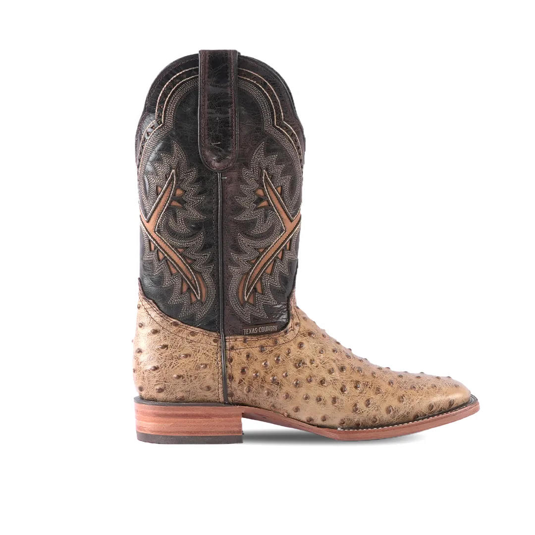 Texas Country Western Boot Ostrich Ranch Orix E424